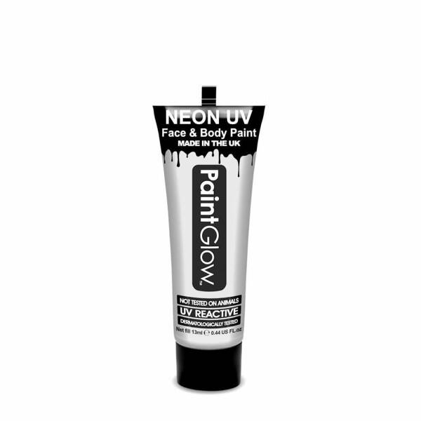 Neon UV Face & Body Paint Water Based (12ml) -  UV White (PRO)