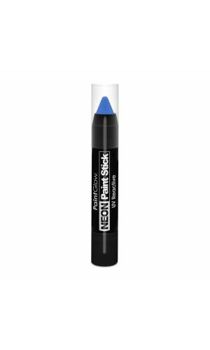 Neon UV Face & Body Paint Stick Wax Based (3.5g) -  UV Blue (PRO)
