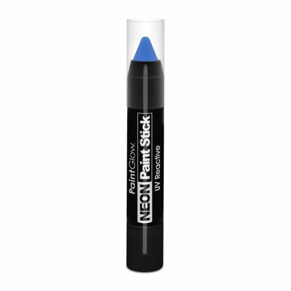 Neon UV Face & Body Paint Stick Wax Based (3.5g) -  UV Blue (PRO)