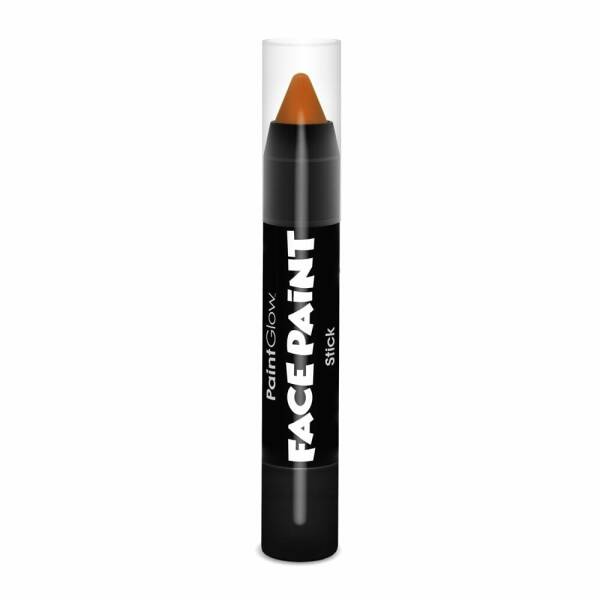 Face & Body Paint Sticks (Non UV) Wax Based (3.5g) - Dark Orange