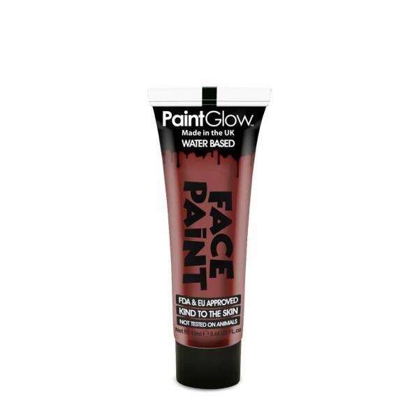 Face & Body Paint (Non UV) Water Based (13ml) - Burgundy