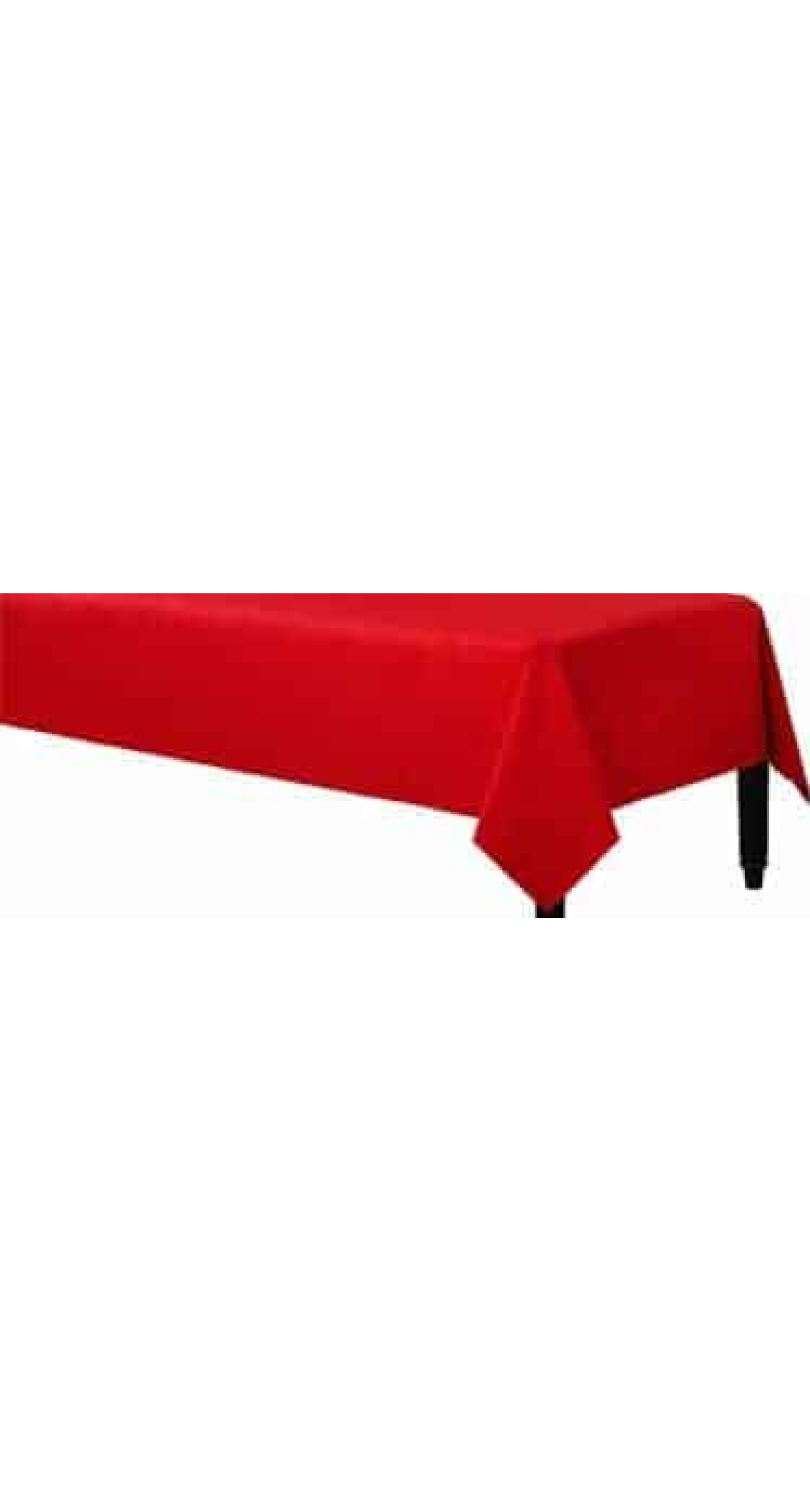 Apple Red - Paper Table Cover (Plastic Lined) 137 x 274cm