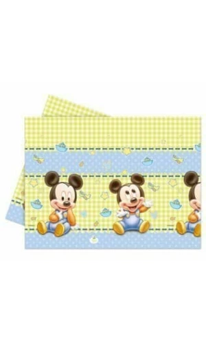 Baby Mickey Plastic Tablecover 120x180cm  - 1pk