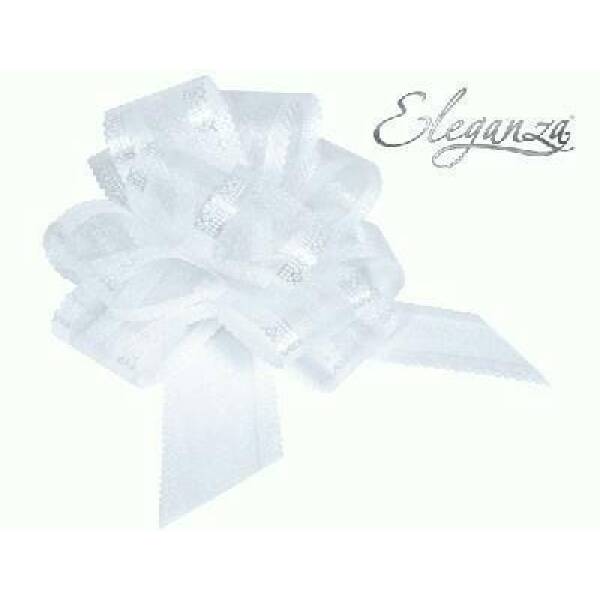 Pull Bow Organza White - 50mm