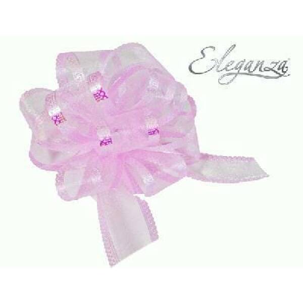 Pull Bow Organza Light Pink - 50mm