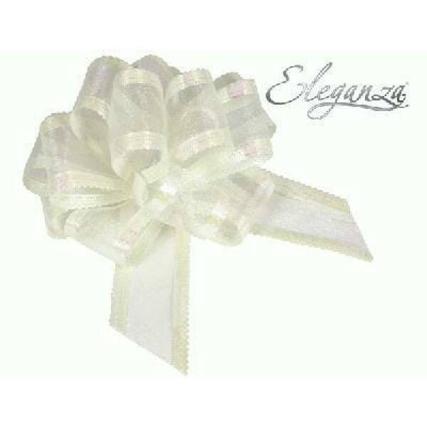 Pull Bow Organza Ivory - 50mm
