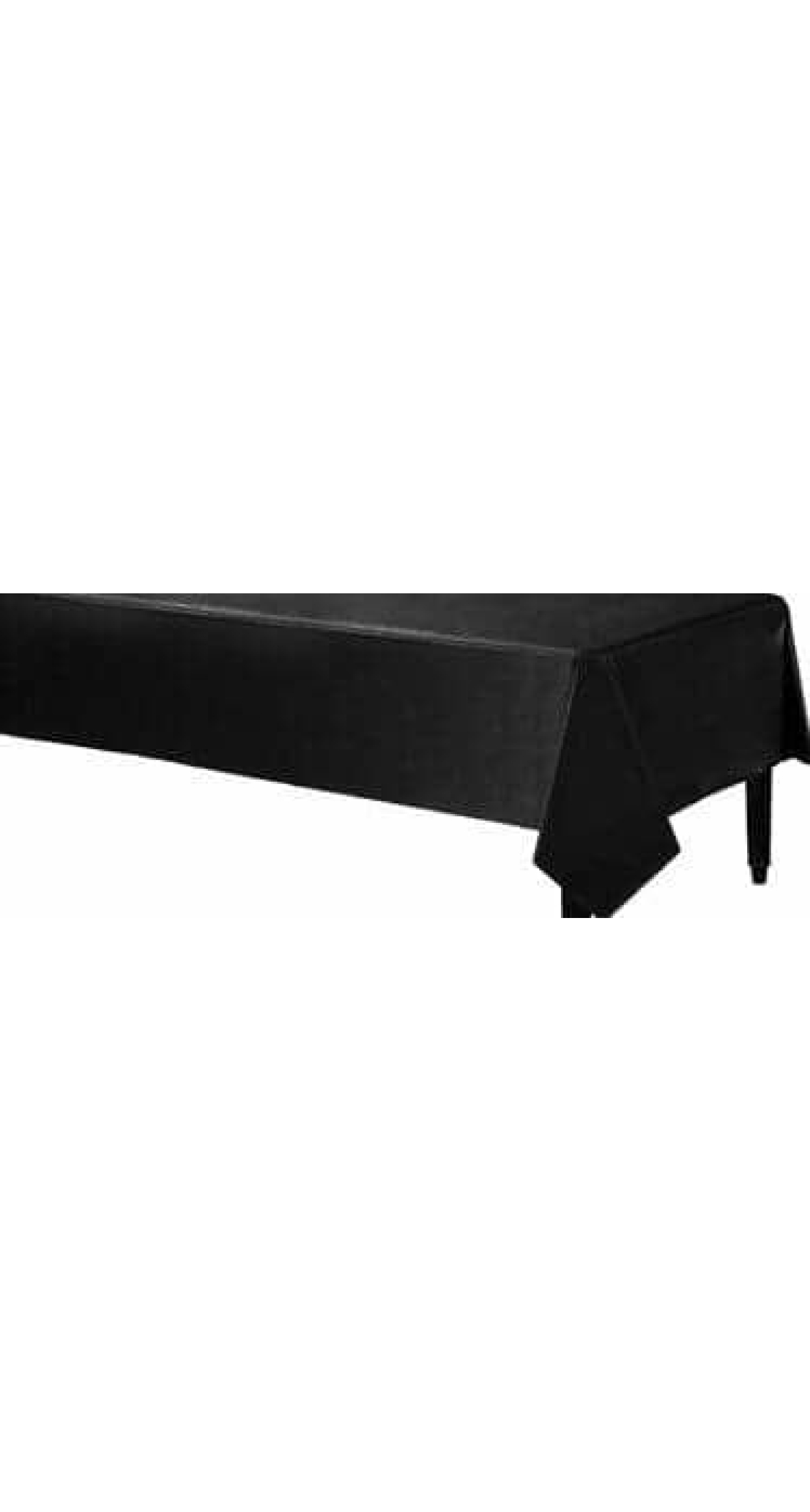 Black - Plastic Table Cover 137 x 274cm