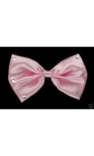Bow Tie Pretty Pink with Diamante Stones