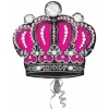 Diamond Crown Pink Super Shape Foil Balloon 25'' x 26'' (64cm x 66cm)