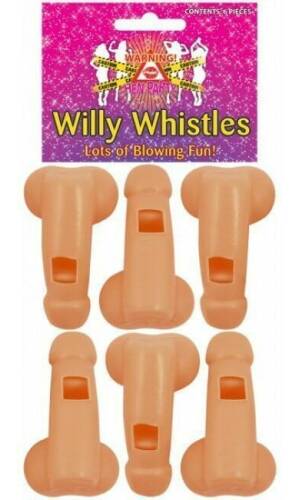 Hens Party Willy Whistles 5.8cm - 6pk