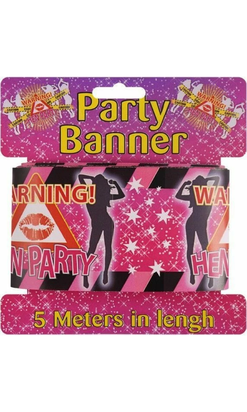 Banner Warning Hen Party
