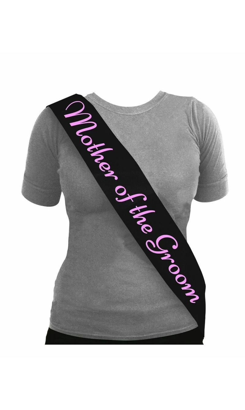 Sash Mother of the Groom Black - One Size