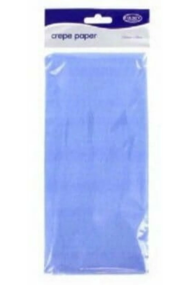 Crepe Paper Mid Blue - 150cm x 50cm