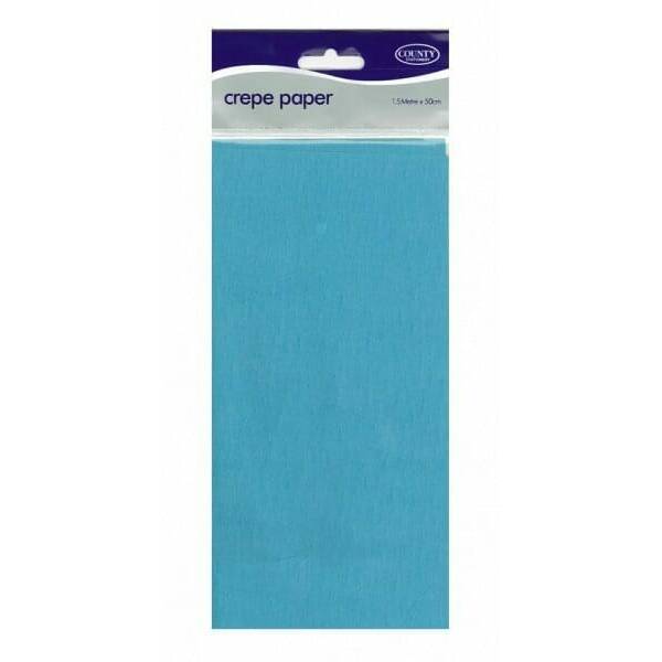 Crepe Paper Turquoise - 150cm x 50cm