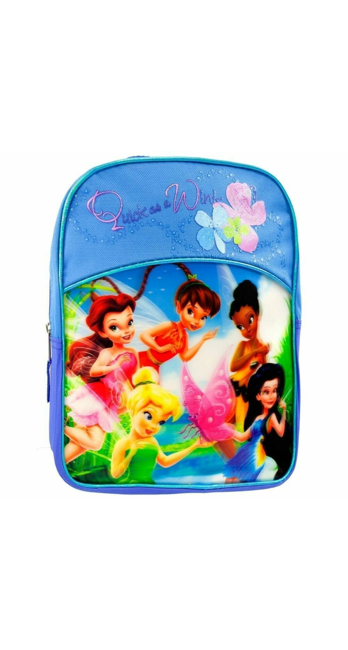 Tinkerbell & Fairies Blue 3D Holographic Mini Backpack - 28cm x 26cm