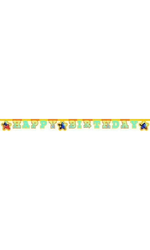 Finding Dory "Happy Birthday" Die-cut Banner - 1pk
