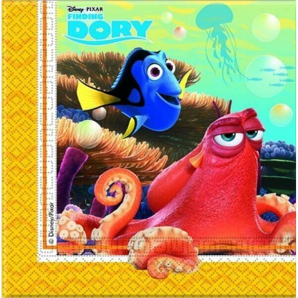 Finding Dory Two-ply Paper Napkins 33x33cm  - 20pk
