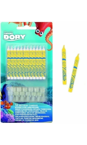 Finding Dory Birthday Candles  - 12 candles & 12 holderspk