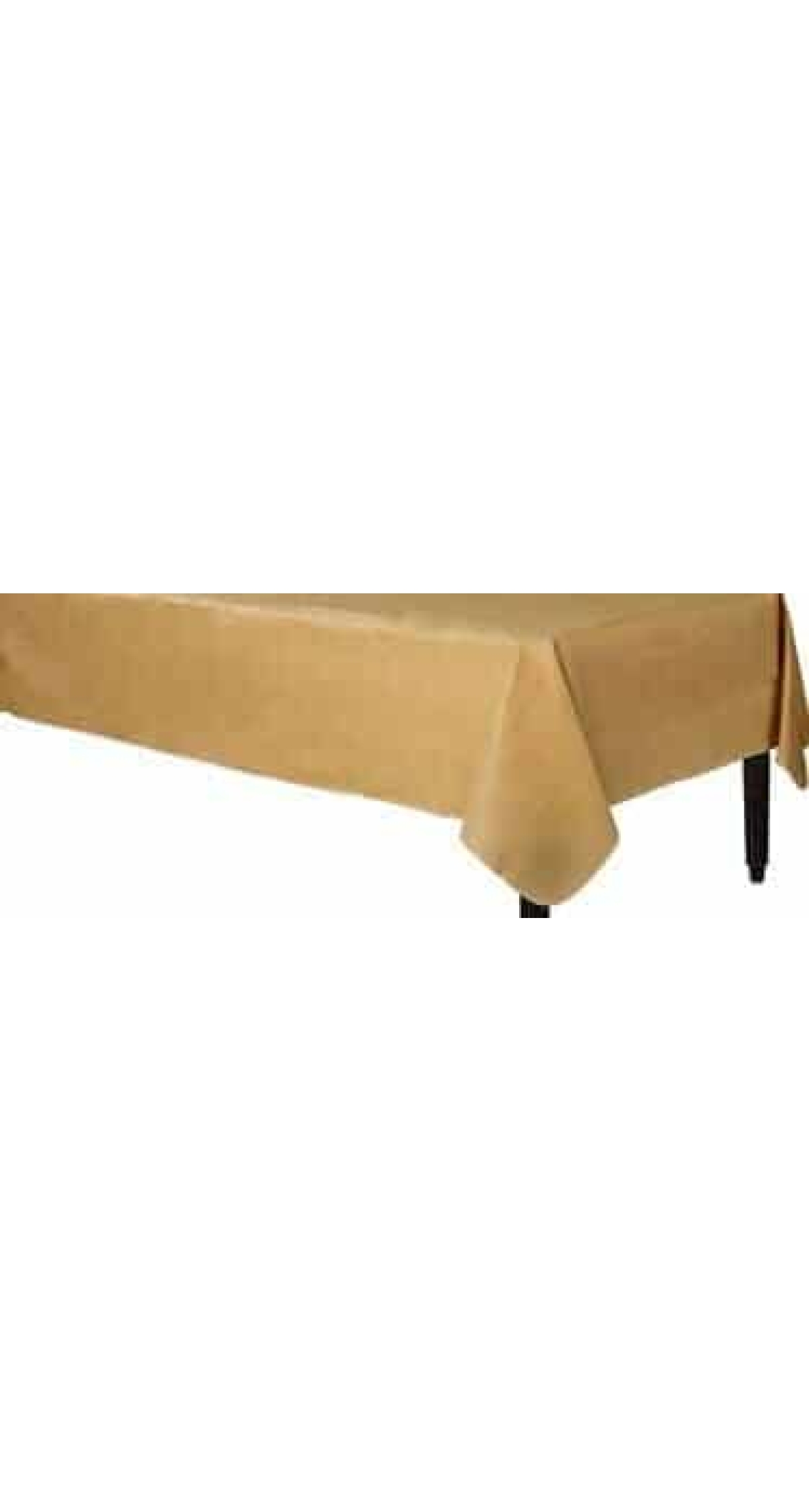 Gold - Paper Table Cover (Plastic Lined) 137 x 274cm