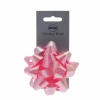Galaxy Bow On Header Iridescent Pink 75mm - 1pk
