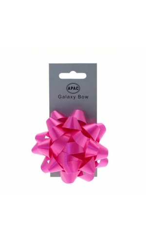 Galaxy Bow On Header Cerise 75mm - 1pk