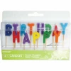 "Happy Birthday" Assorted Colours Pick Candles - 13pk
