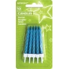 Candles Glitter Blue with Holders - 10pk