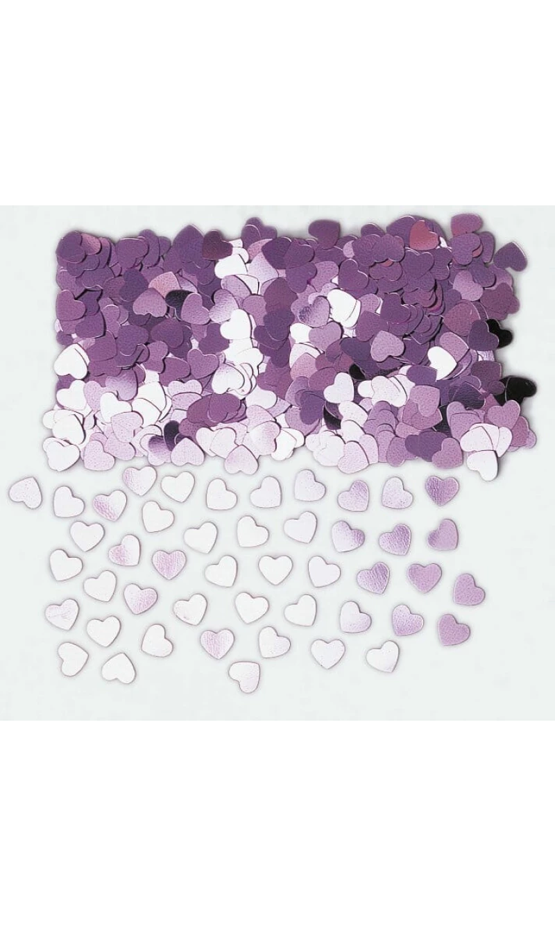 Confetti Pink Sparkle Heart Metal - 14g
