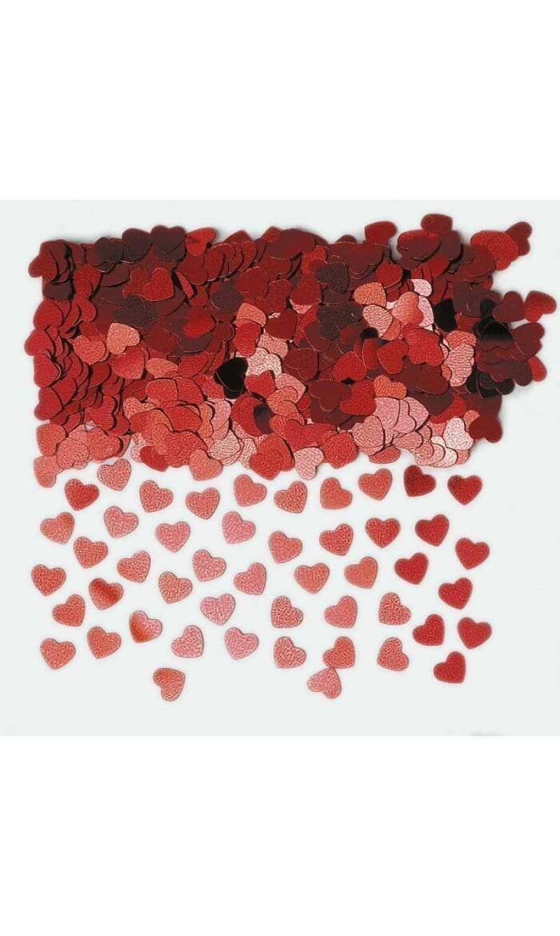 Confetti Sparkle Hearts Red - 14g