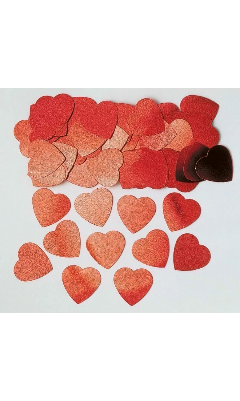Confetti Red Jumbo Hearts - 14g