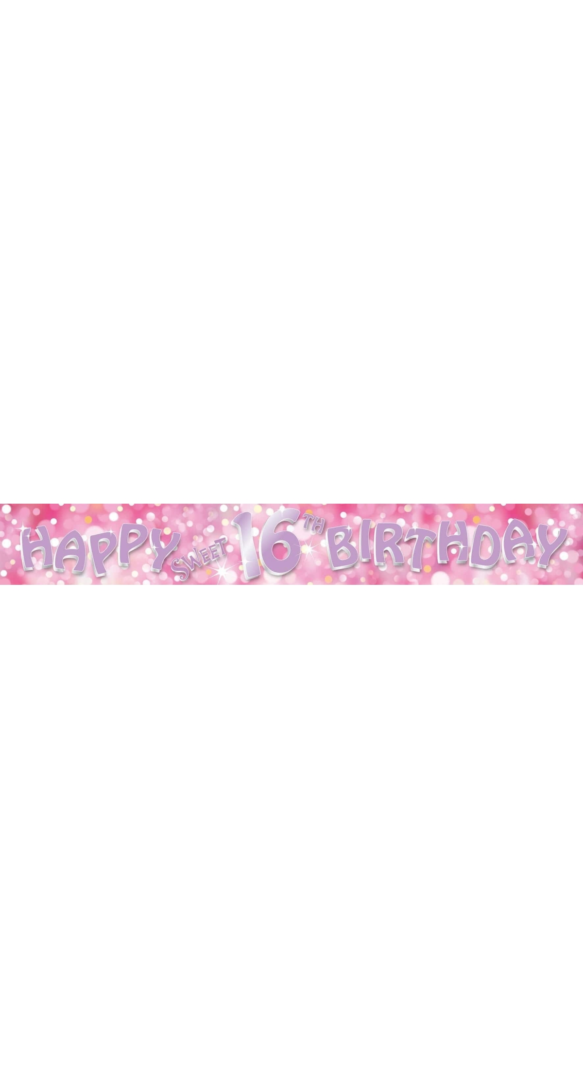 Sweet 16 Foil Happy Birthday Banner