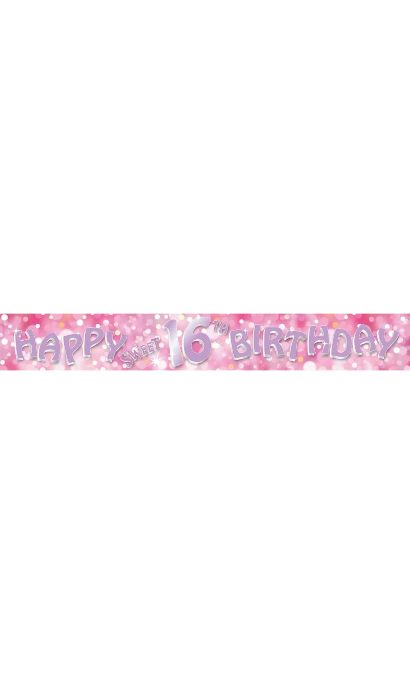 Sweet 16 Foil Happy Birthday Banner
