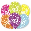 90th Birthday Assorted Printed Latex Balloons 11" - 6pk
