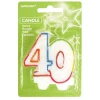 Candle Number 40 - 8cm x 6.5cm