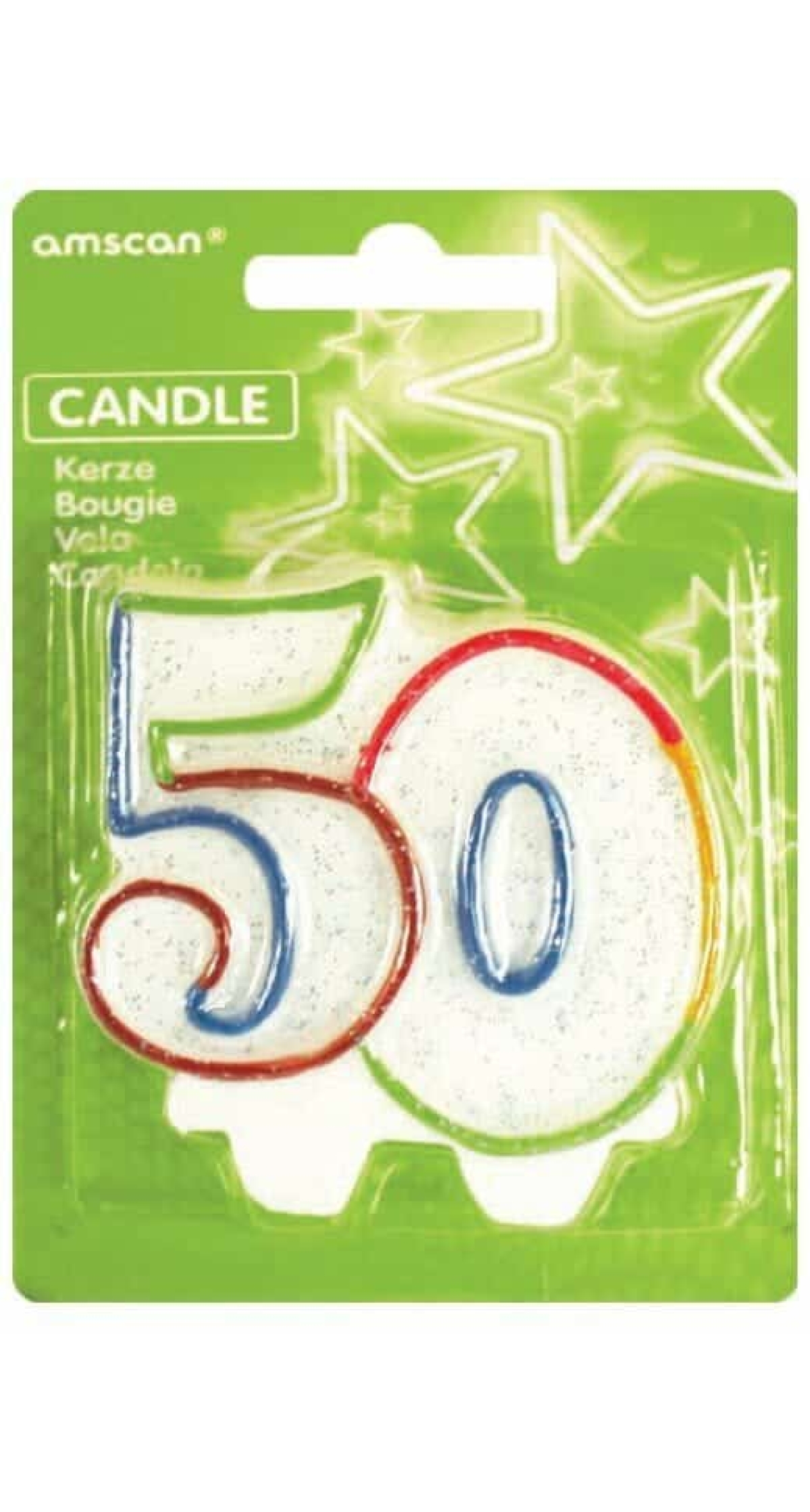 Candle Number 50 - 8cm x 6.5cm