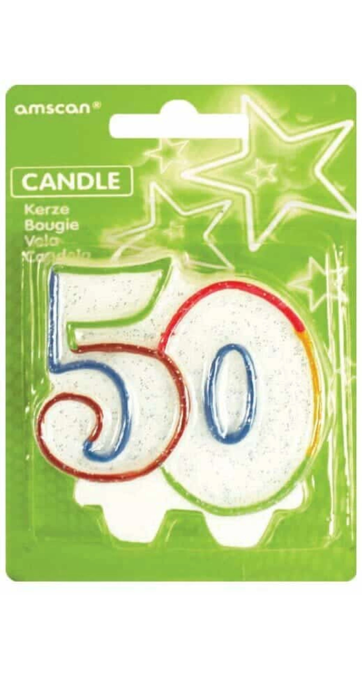 Candle Number 50 - 8cm x 6.5cm