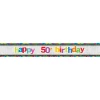 Foil Banner Happy 50th Birthday