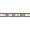 Foil Banner Happy 50th Birthday