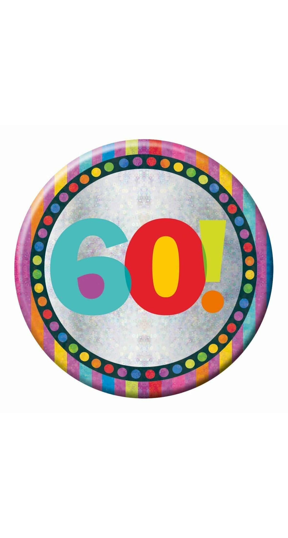 Jumbo Badge Happy 60th Birthday - 15cm