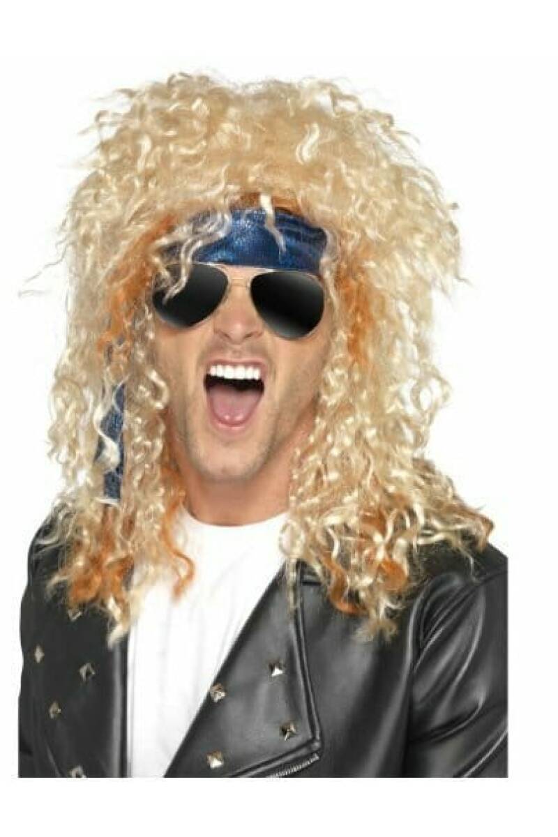 Heavy Metal Rocker Kit Blonde With Glasses & Bandana - Adult One Size