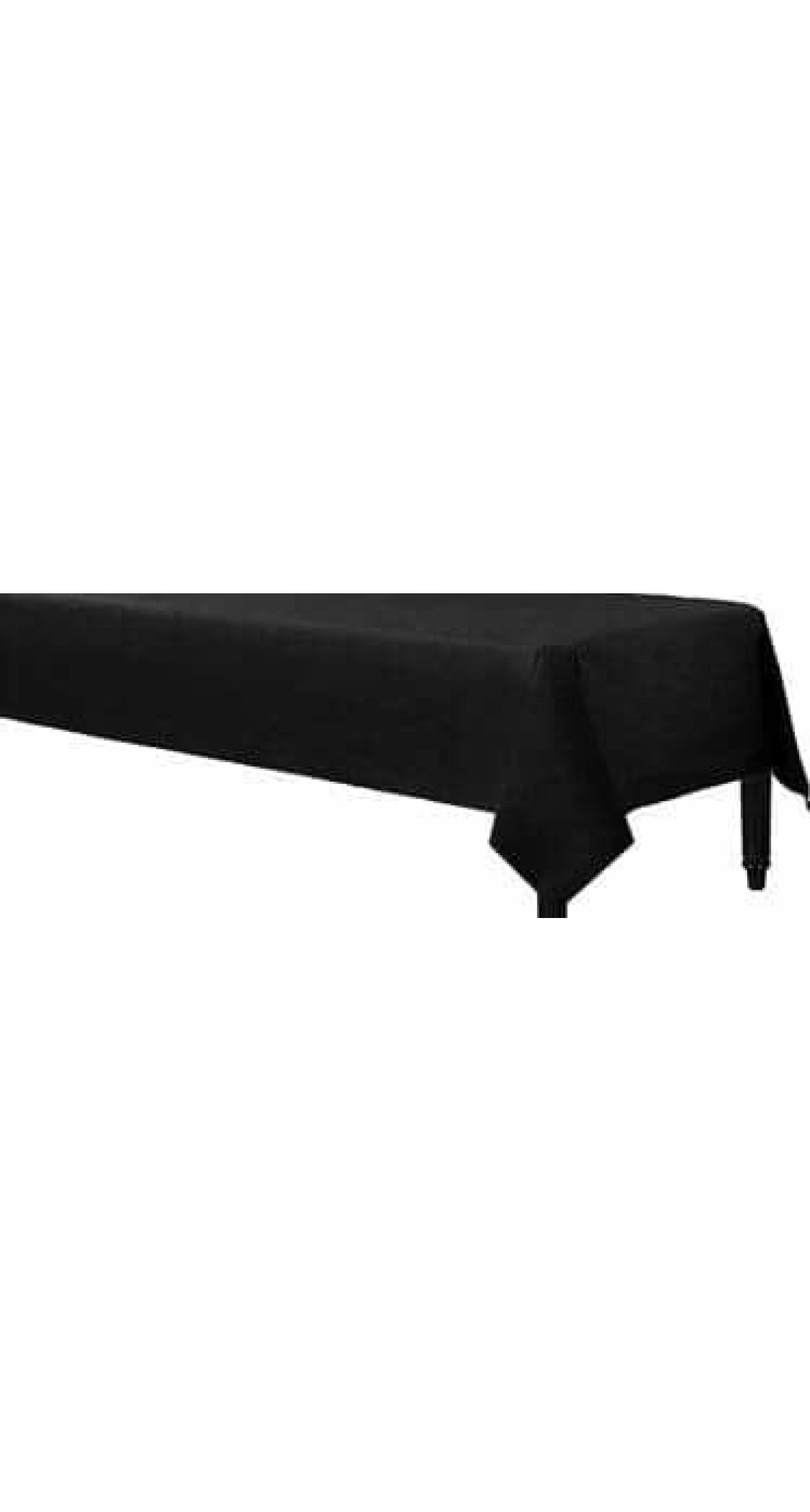 Black - Paper Table Cover (Plastic Lined) 137 x 274cm