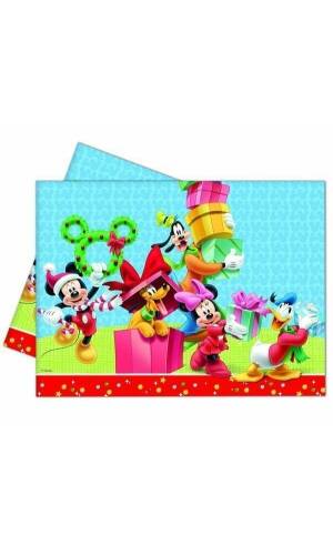Mickey Christmas Time Plastic Tablecover 120x180cm - 1pk