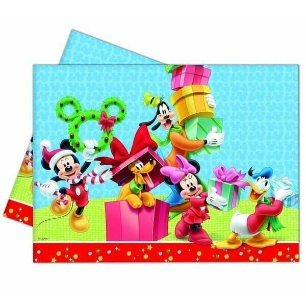 Mickey Christmas Time Plastic Tablecover 120x180cm - 1pk