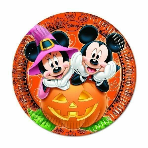 Mickey Halloween Paper Plates Large 23cm - 8pk