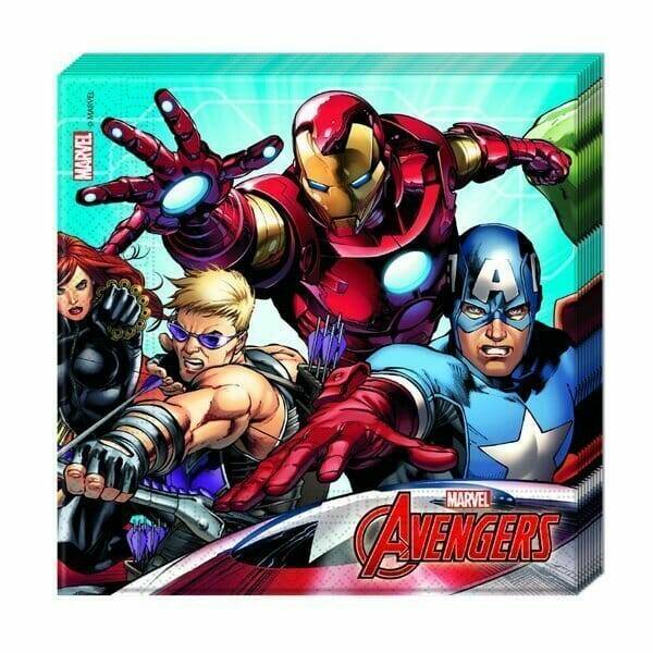 Mighty Avengers Two-ply Paper Napkins 33x33cm  - 20pk