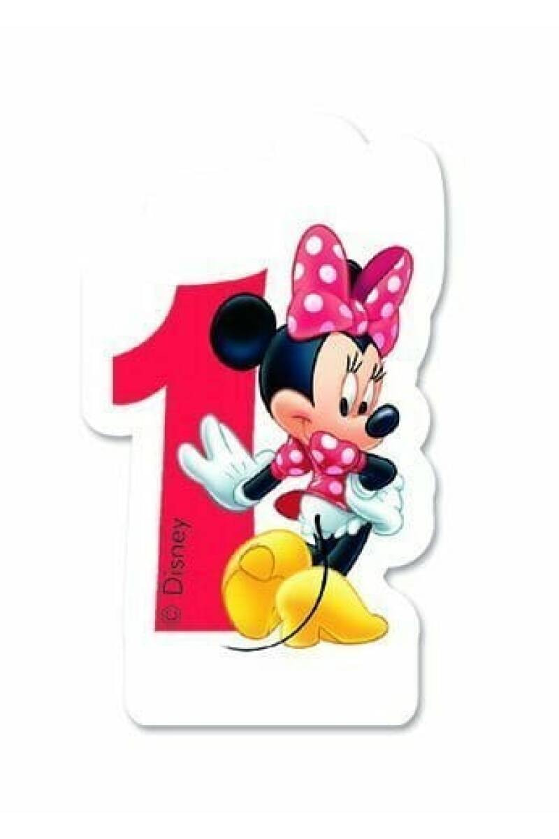 Disney Minnie Mouse Birthday Numeral Candles No 1 - 1pk