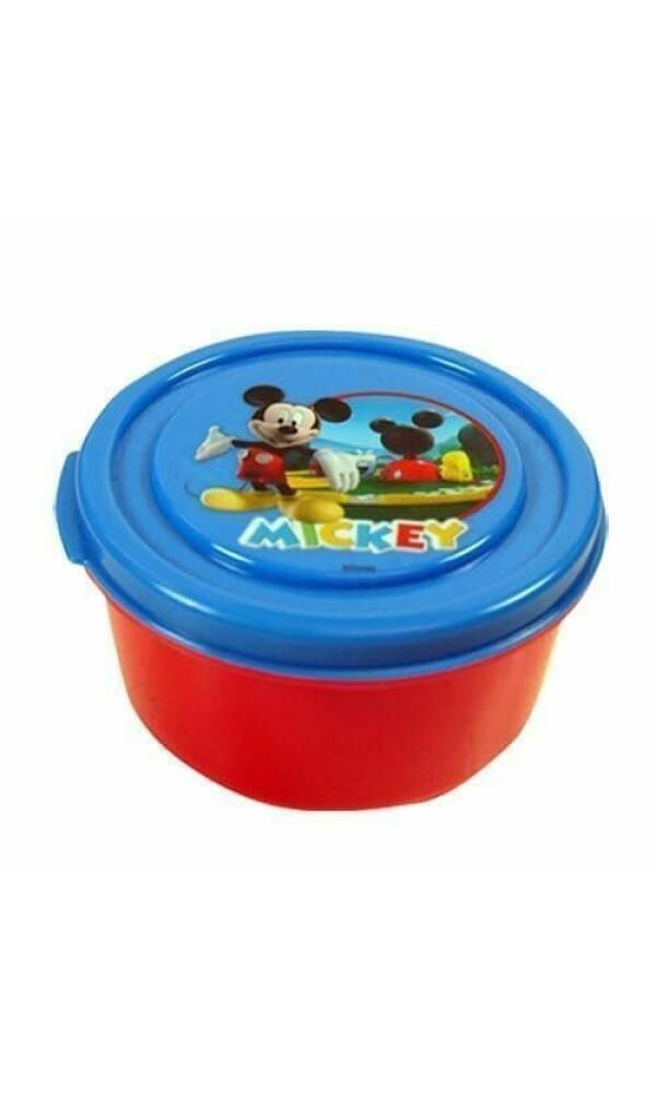 Mickey Mouse Plastic Round Container - 6.5cm x 12.5cm