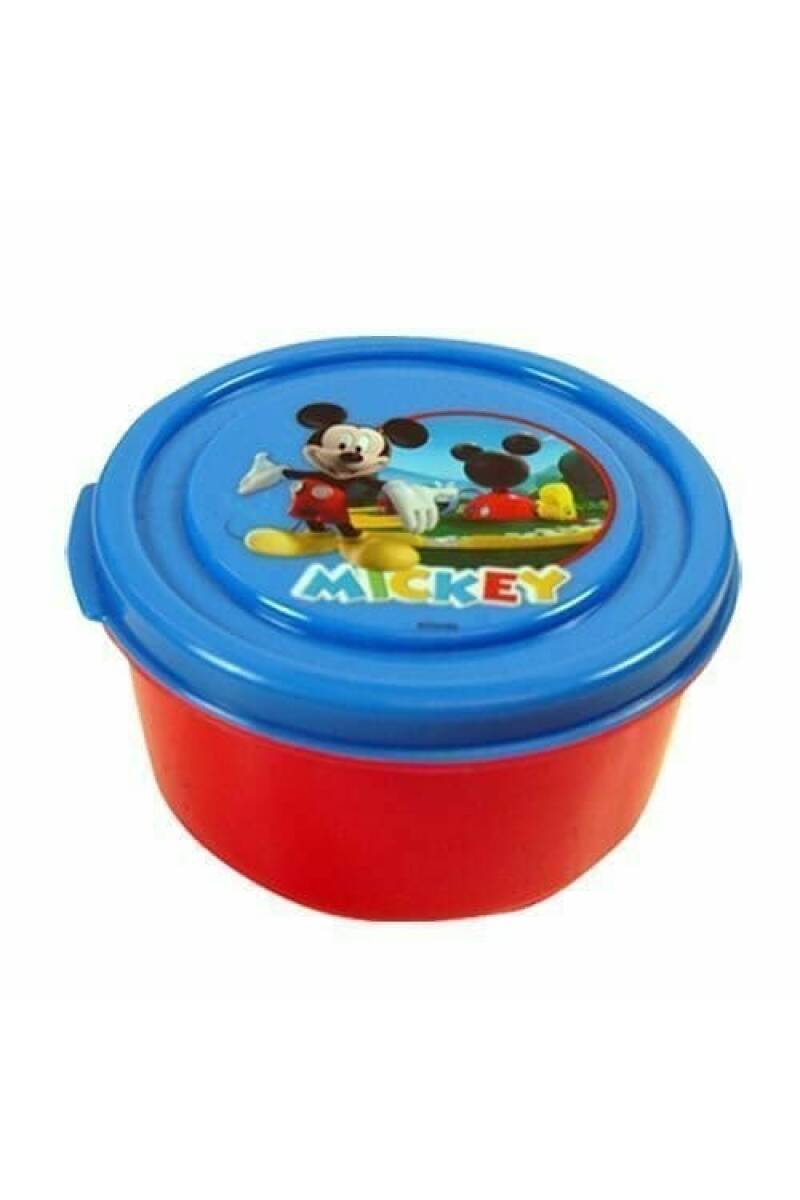 Mickey Mouse Plastic Round Container - 6.5cm x 12.5cm