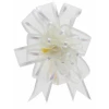 Organza Pull Bow Ivory 25mm - 1pk