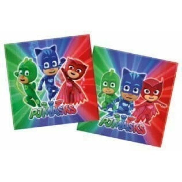 Pj Masks Two-ply Paper Napkins 33x33cm  - 20pk